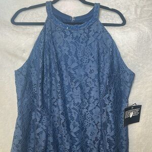 NWT Nine West Blue Lace Cocktail Dress size 16